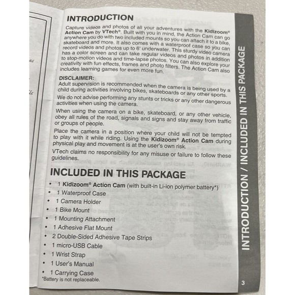 Vtech Kidizoom Yellow Action All Weather Digital Camera With Accessories & Case - Picture 14 of 15